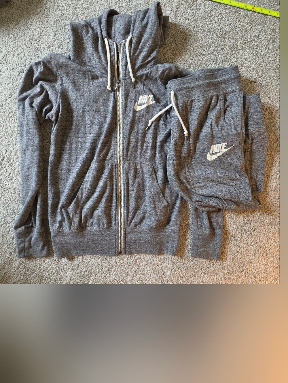 Nike Gray Vintage Hoodie and Sweatpants Set